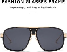 Sunglasses Men Women Unisex Goggle Alloy Big Frame Metal Punk Style Shield