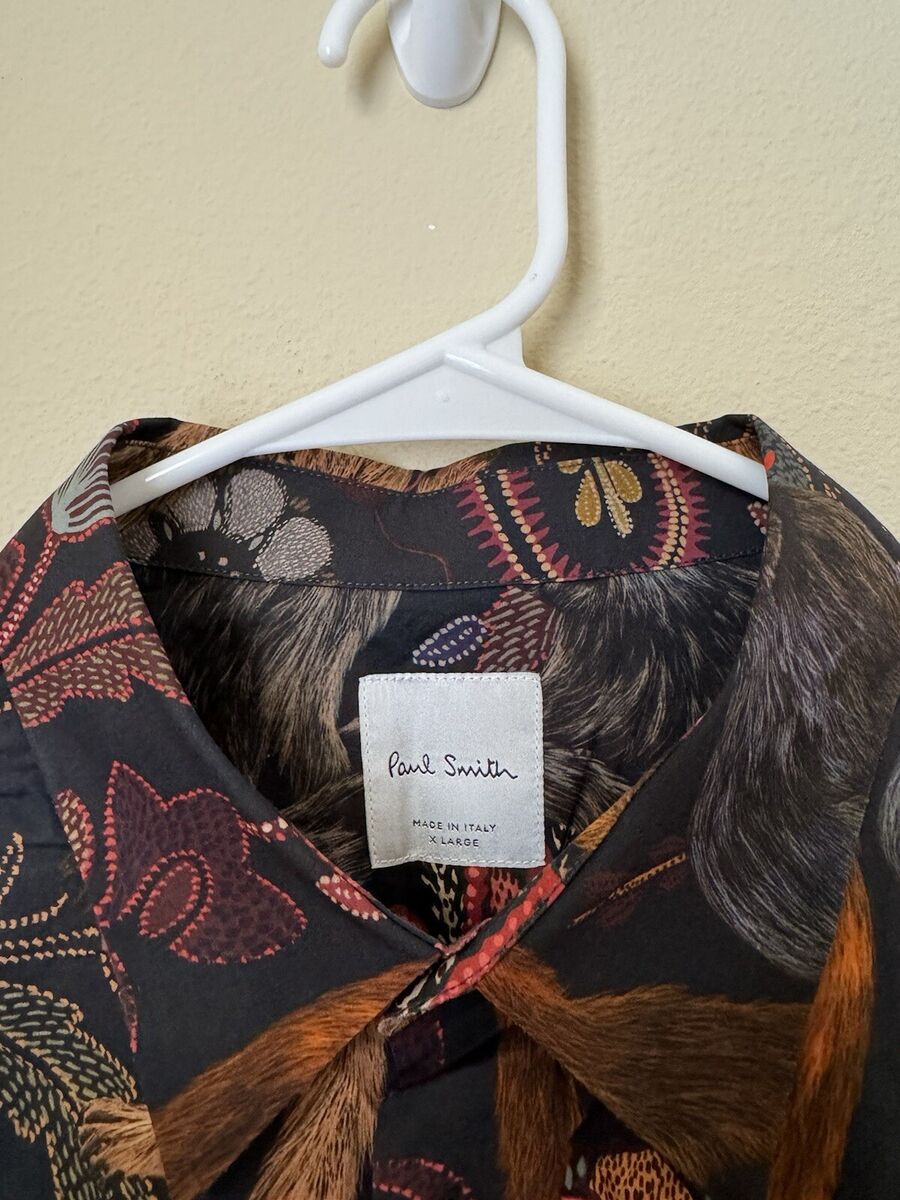 Paul Smith 長袖シャツ モンキー アニマル ボタニカル プリント 総柄 - トップス