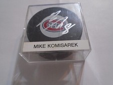 Mike Komisarek   Autographed Montreal Canadians NHL Puck