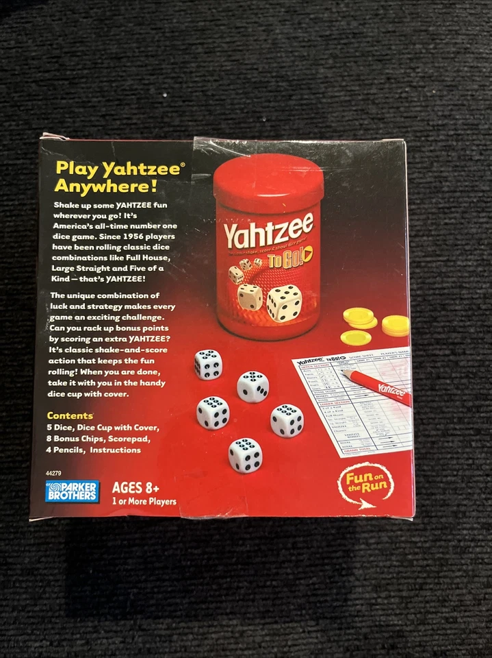 NEW Yahtzee To Go Shake Score Shout Dice Game Parker Brothers ,Travel Game Cup! - Image 3 of 4