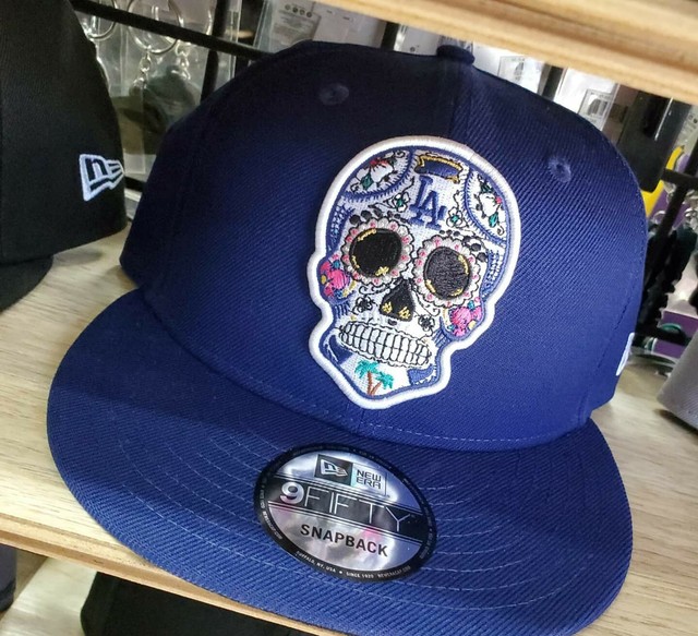 la dodgers skull hat