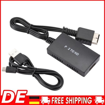 For PS2 to HDMI-compatible Converter Console Adapters HD Audio Cable Splitter