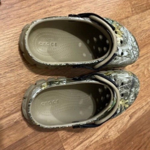 RealTree mens camo crocs 9, adjustable 