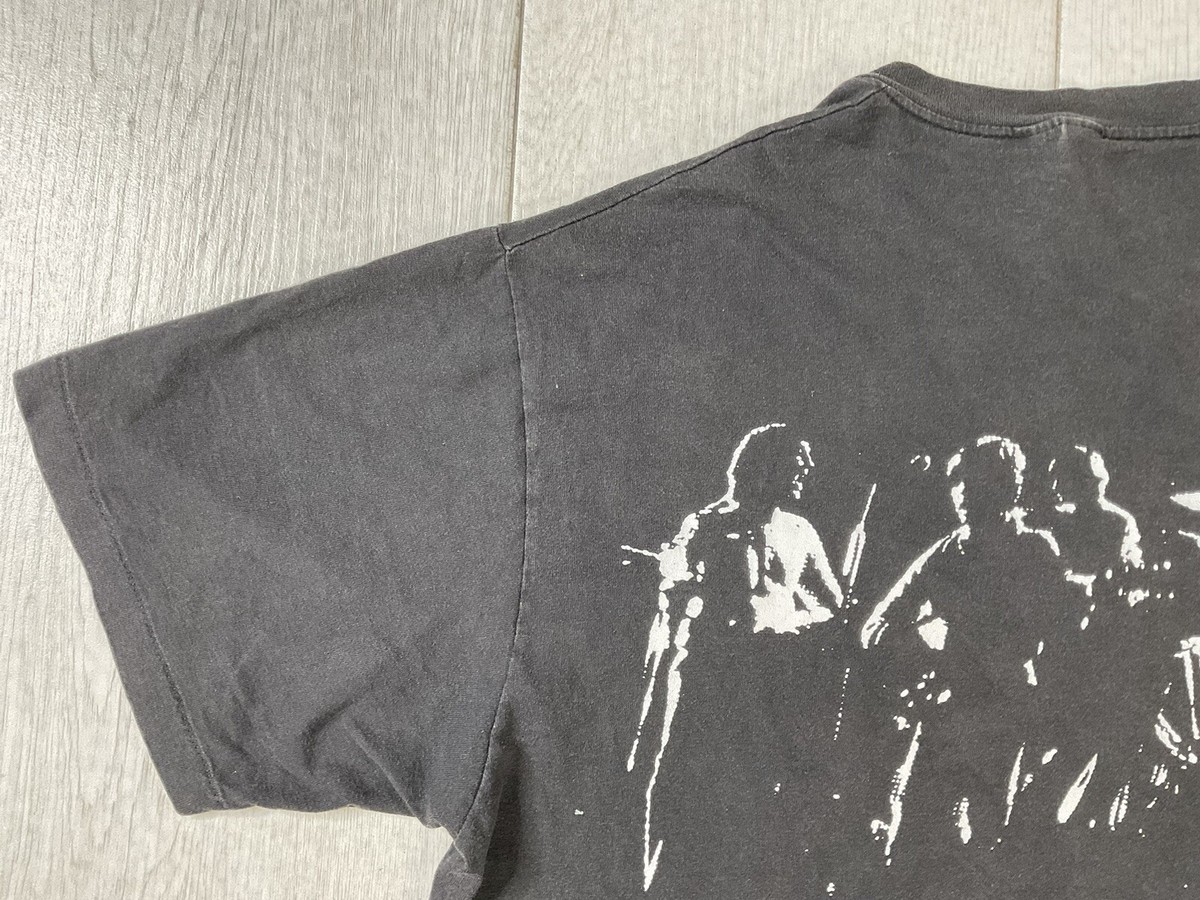 VINTAGE 1991 THE BEATLES T SHIRT LARGE BLACK 2 SIDED HANES