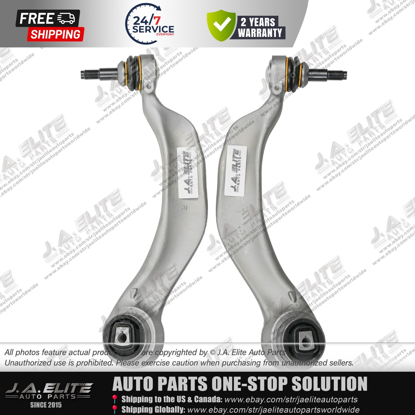 2pcs Front Lower Left & Right Control Arms fit Rolls Royce Dawn Ghost Wraith