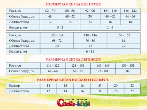 #12С-20СПЕ(385) - Conte/Esli Kids Cotton Tights For Girls 8yr. - Picture 2 of 7
