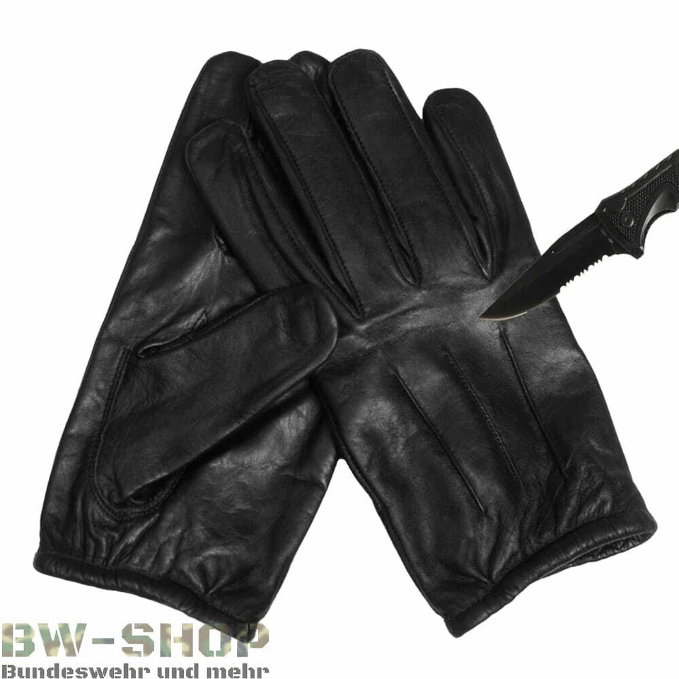 SECURITY SCHNITTSCHUTZ HANDSCHUHE ARAMID POLIZEI LEDERHANDSCHUHE SCHNITTFEST