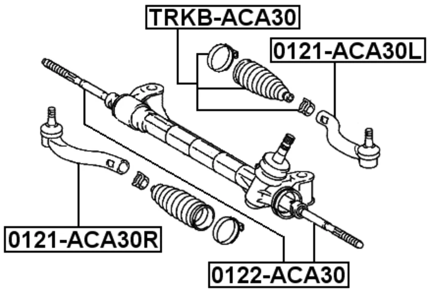 Steering Tie Rod ( ASA38 2ARFE ) For 2011 Toyota RAV4 (USA) - Image 2 of 3