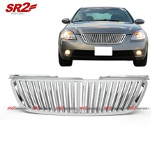 Abs Chrome Front Bumper Hood Vertical Grill Grille Fits 2002-2004 Nissan Altima Abs Chrome Front Bumper Hood Vertical Grill Grille Fits 2002-2004 Nissan Altima