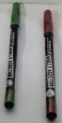 2 Shade J. Cat Beauty, WHOLLY ADDICTION Eyeliner SHIMMER GREEN & PENNIE Sealed