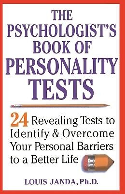 The Psychologist's Book of Personality T Janda, Louis Paperback