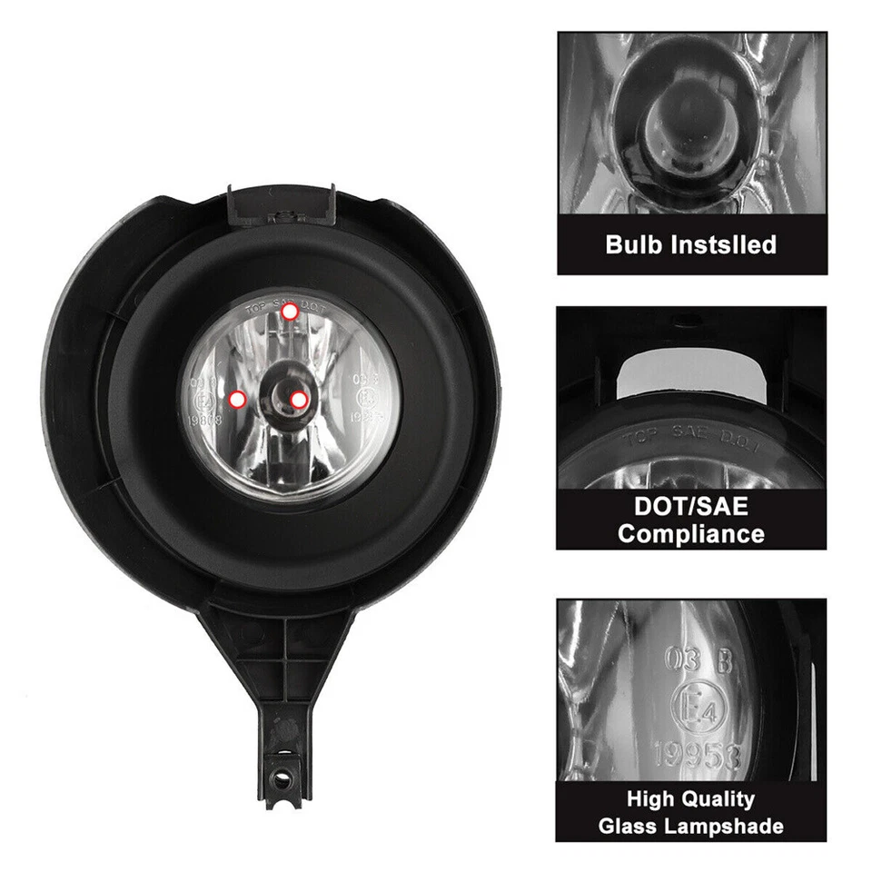 Luces antiniebla transparentes cableado + kit de interruptor para parachoques Nissan Frontier 2005-20 2016 Foto 2 de 4