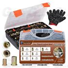 860Pc Rivet Nuts Kit Carbon Steel Rivet Nut Insert Nutsert M3~M12 Assortment Kit