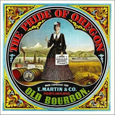 Vintage Oregon Whiskey Ad Reproduction Metal Sign FREE SHIPPING Bar Decor