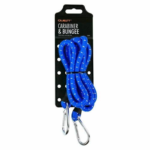 CINGHIA BUNGEE ELASTICA RESISTENTE 150 cm 60" moschettone cravatta elastica clip/corda/ganci - Foto 3 di 4