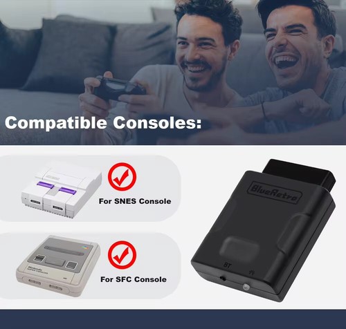 SNES Controller Wireless Adapter Receiver Official Blue Retro Super Nintendo - Picture 3 of 6
