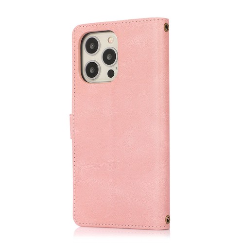 Funda protectora abatible con ranuras para tarjetas de crédito billetera con soporte de cuero con cordón para Apple iPhone - Imagen 39 de 49