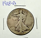 1918-D Walking Liberty Half Dollar : Very Good