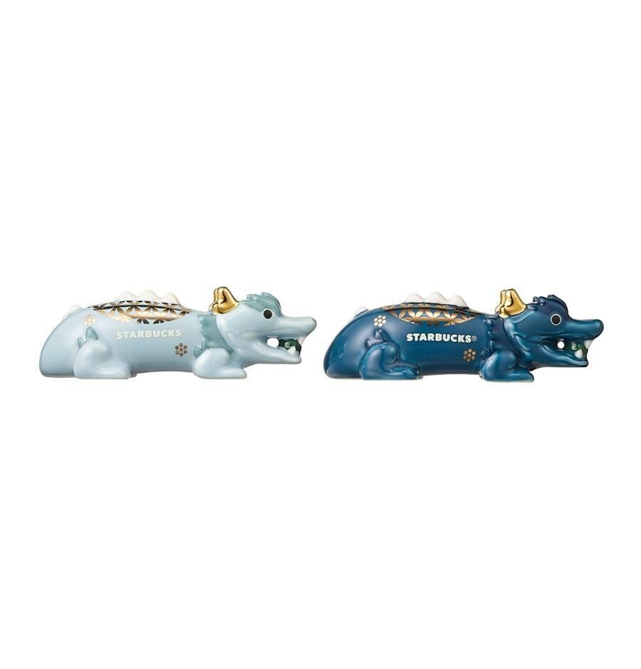 Starbucks Korea 2024 24 Blue Dragon Ceramic Cutlery Rest Set Unidad