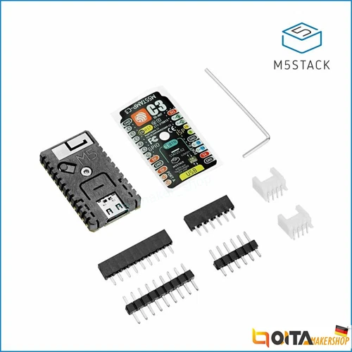 M5Stack M5Stamp C3 Mate with Pin Headers ESP32-C3 RISC-V MCU WiFi BLE K056 QITA