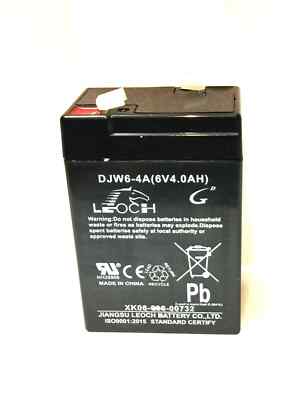Leoch DJW6-4.0 (6 VOLT 4.0 AH) Rechargeable Sealed Lead Acid Battery