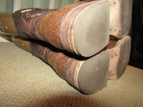 Unbranded Square Toe Cowboy Western Boots Brown Exotic Youth Kids size 1 Mex 21 - Picture 7 of 9