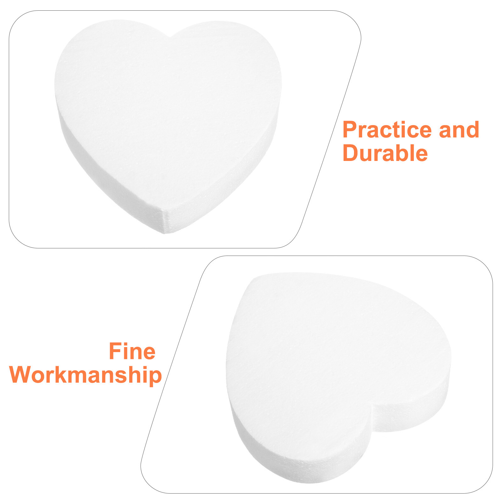 Heart Shaped Foam Cake Dummy, 10"x 2" Fake Cake Model