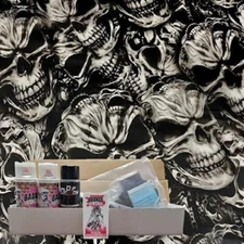 Hydro Dipping Kit-Big Brain Skulls Film, Activator, Paints