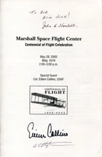 Eileen Collins NASA Astronaut Wm Pilot Shuttle & John Houbolt Signed Autograph