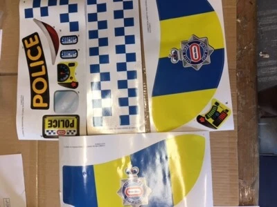 Little Tikes Cozy Coupe Car Police Car Spare Parts Stickers New 172984, 4 sheets