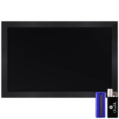 Rustic Black Magnetic Wall Chalkboard, Extra Large Size 24'' x 36'', Framed Dec...