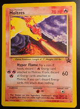 2000 Pokemon Moltres #21 WOTC Black Star Promo Aoki Error