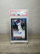 2024 Bowman Chrome Braylin Morel Blue RayWave Refractor Auto /150 PSA 9 Rangers