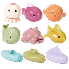 Baby Bath Toys, 9 Pack Mold Free Bath Toys with Sealed No Holes Design ...