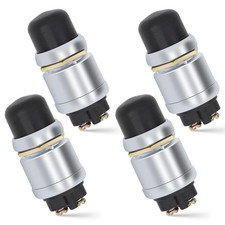 4 PCS Engine Start Push Button Momentary Start Switch, 12V 50A Waterproof Moment