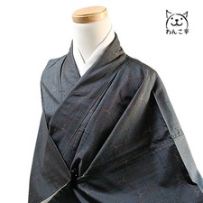 Wankotei Wa77 Kimono Pure Silk Tsumugi Blue Japan