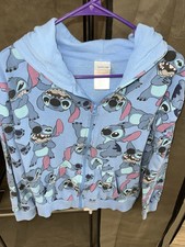 Disney Hooded Sweatshirt Lilo  Stitch Girl's S 3-5 Hoodie Full Zip