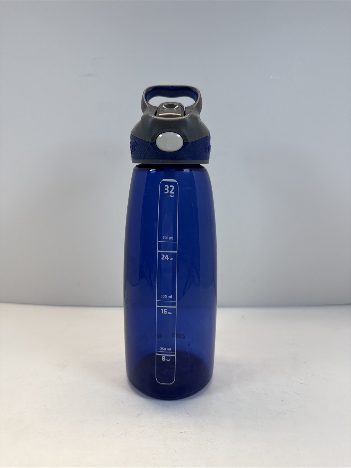 Blue Plastic Push Button Straw Lid Handle