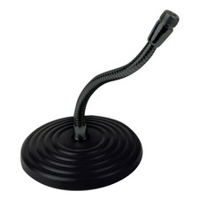 Tischstativ Mikrofonständer Stahl Schwanenhals Rundfuß 3/8 Gewinde schwarz