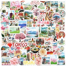 120 Pcs Japanese Stickers, Japan Japanese Birthday Party Decorations, Japan T...