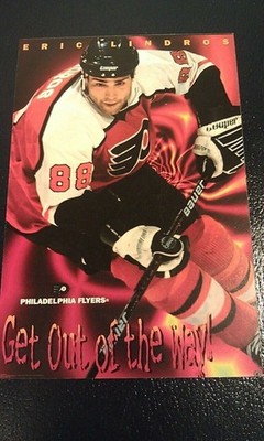 Eric Lindros Philadelphia Flyers GET OUT OF THE WAY NHL MINI Poster 4x6 Inches