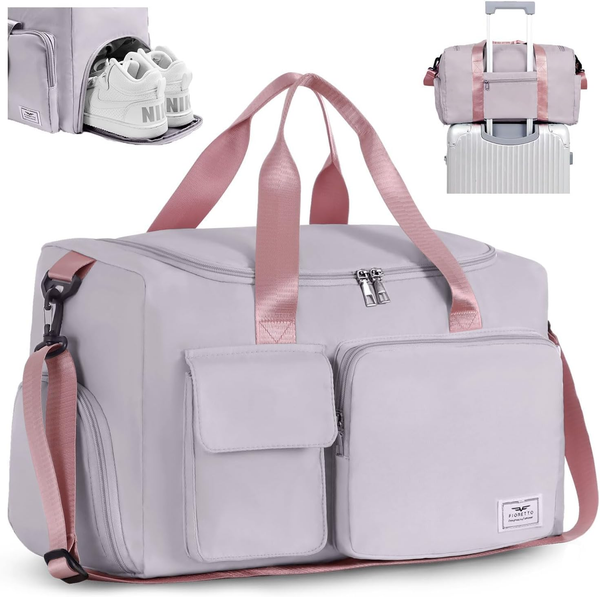 Fioretto 35L Damen Sporttasche Faltbare Reisetasche Mit Schuhfach Und Nassfach,-image