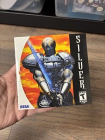 Silver Sega Dreamcast CASE AND MANUAL ONLY - NO GAME DISC Authentic Good Condit.