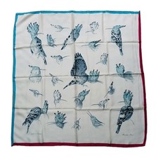 Eccezionale sciarpa Hermes - Xavier De Poret - Les Huppes - 1958 - Vintage - Ecc