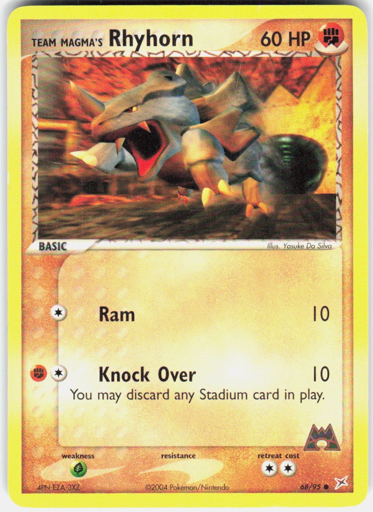Team Magma's Rhyhorn 68/95 Team Magma vs Team Aqua Pokemon