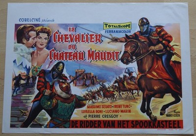 belg. Filmplakat   Il cavaliere del castello maledetto / Le chevalier du...