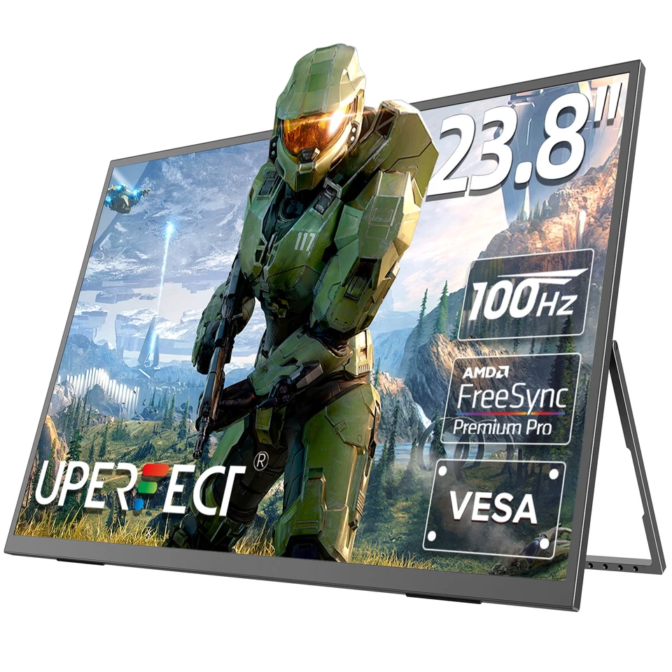 UPERFECT 24" USB-C Portable Monitor 1920x1080 120Hz Display For Raspberry PI PS - Image 2 of 4