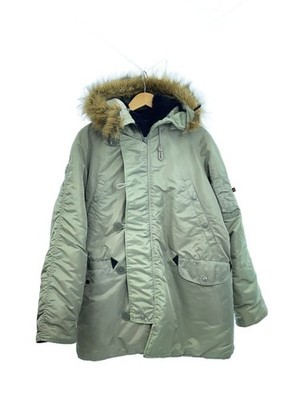 Alpha Industries Flight Jacket/M/Nylon/Grn/Plain/Type N-3B 3644