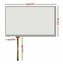 7 inch 164 99mm 4 wire Resistive Touch Screen Digitizer Glass Panel for Car DVD