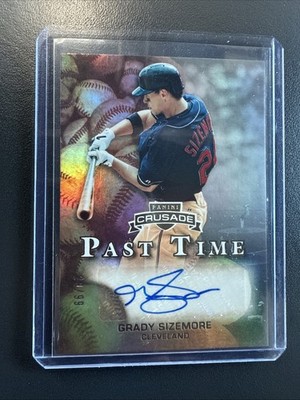 2025 Grazy Sizemore Panini Crusade Past Time Auto /99 Cleveland Indians #PTS-GS